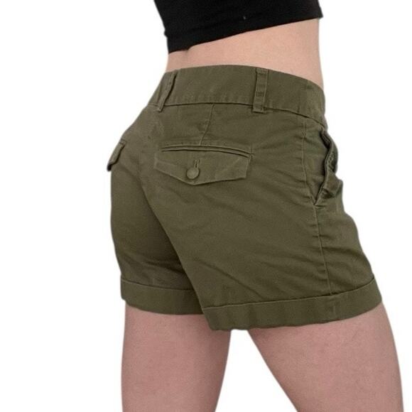 H&M Olive Green Mini Denim Shorts - Picture 4 of 7